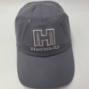 Hornady Hat Adjustable Gray Ammunition Rifle Shooting Hunting Outdoors Logo Men